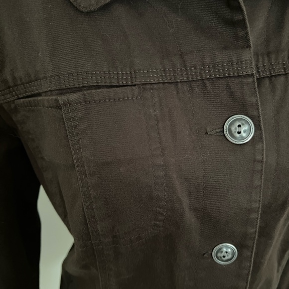 Chico’s Brown Embroidered Rhinestone Jacket Size S - Picture 9 of 11